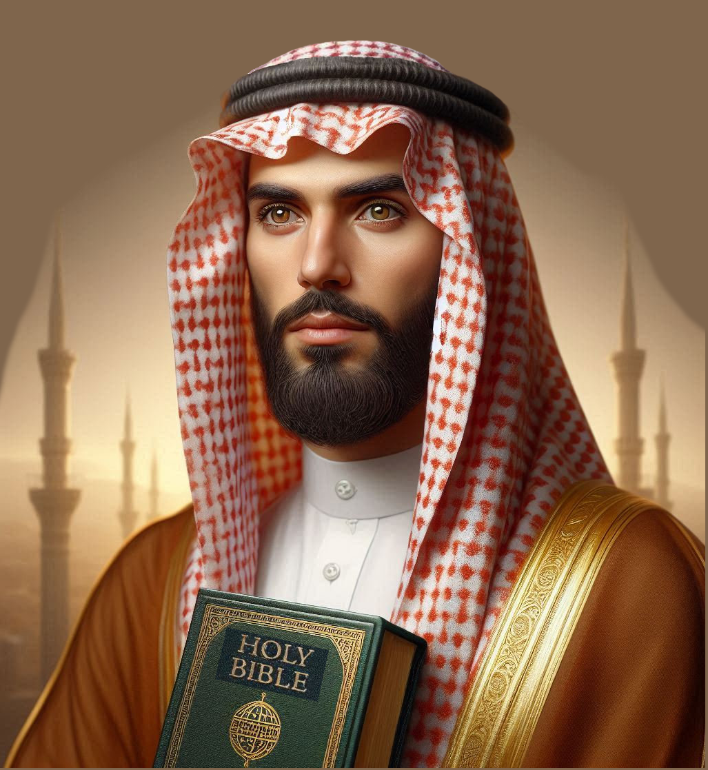 Saudi Arabian man with Bible